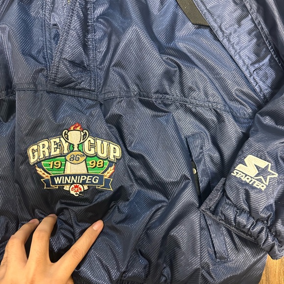 Vintage CFL Grey Cup STARTER Jacket Football 1998 - Medium to Large - Picture 5 of 6